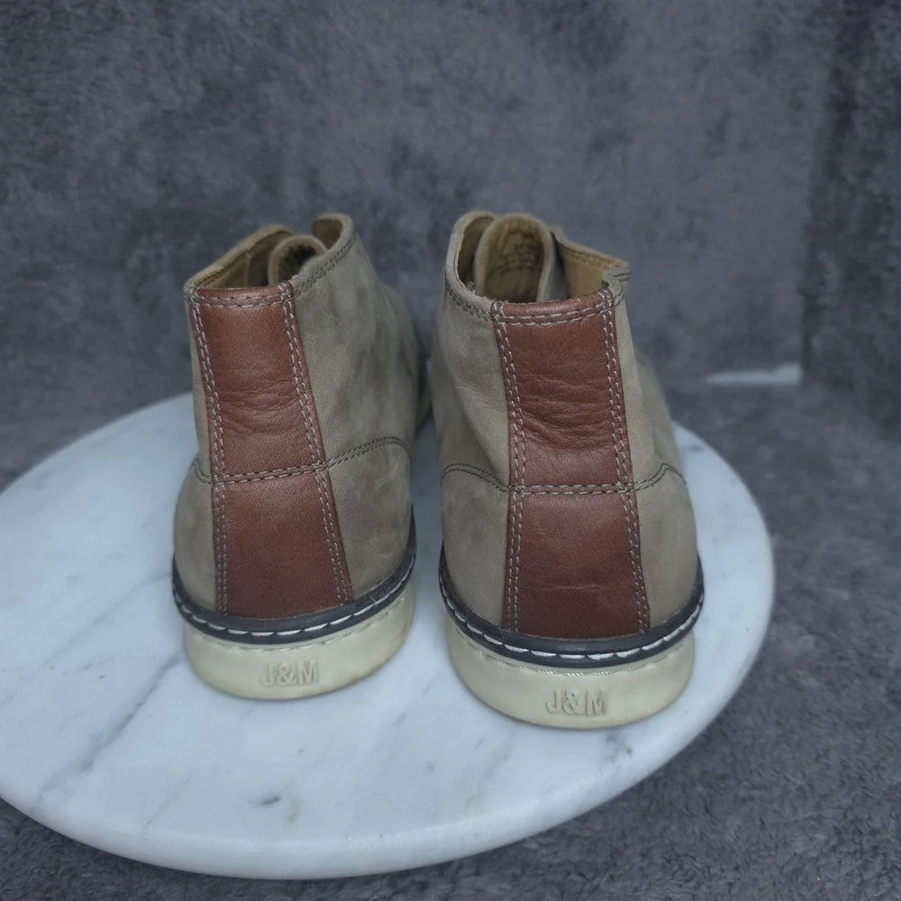 Johnston & Murphy Boots Boys Size 7 Beige Chukka Shoes Leather Casual 28-3857